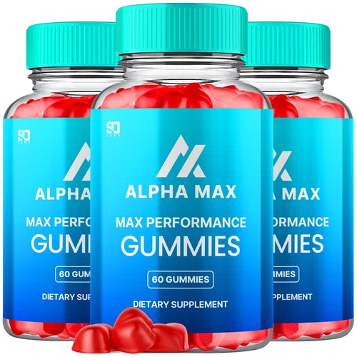 (3 Pack) Alpha Max Performance Gummies for Men Advanced Supplement 180 Gummies