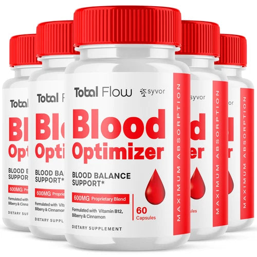 (5 Pack) Total Flow Blood Optimizer Advanced Support Glycogen Vitamin 300 Caps