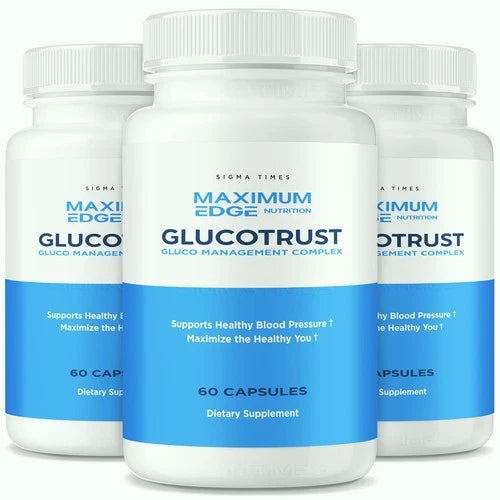(3 Pack) Glucotrust Capsules, Glucotrust Blood Sugar Supplement Maximum Edge