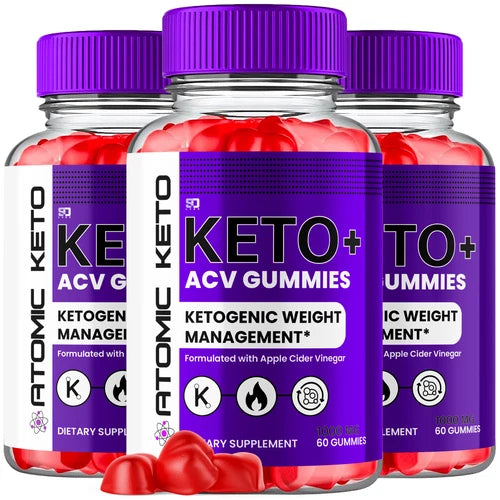 (3 Pack) Atomic Keto Gummies, Atomic ACV Keto+ Weight Loss (180 Gummies)