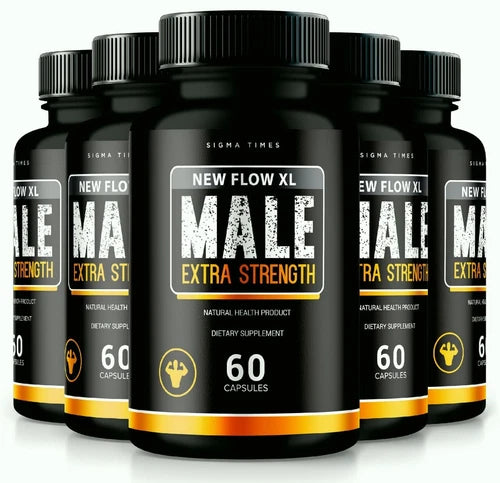 (5 Pack) New Flow XL for Men, Male Health Capsules to Boost Strength & Endurance