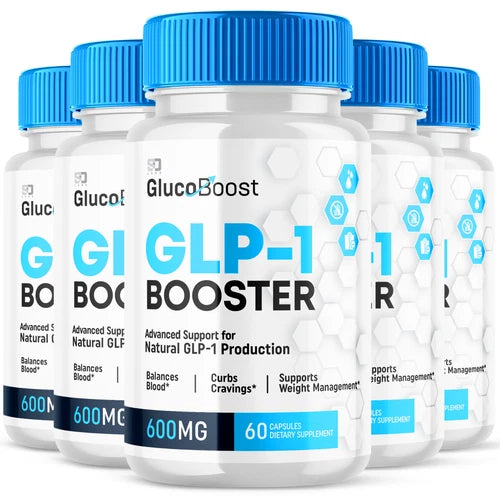 (5 Pack) GlucoBoost Pills - Gluco Boost Blood Health Support Formula - 300 Caps