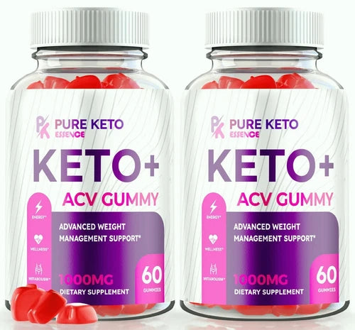 (2 Pack) Pure Keto Essence Keto+ACV Gummies to Support Weight Loss and Wellness