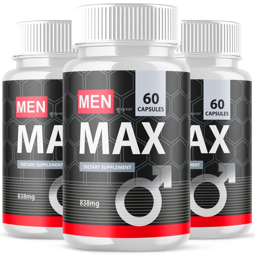 (3 Pack) Men Max Pills for Men Advanced Formula Vitamin Supplement 180 Capsules