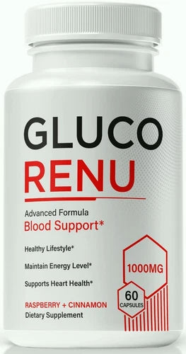 Gluco Renu Blood Sugar Balance Support, Advanced Blood Health Capsules 60ct