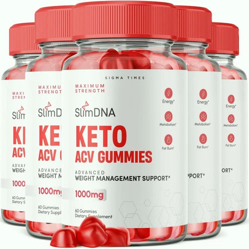 (5 Pack) Slim DNA Keto Gummies - ACV Gummies for Advanced Weight Loss
