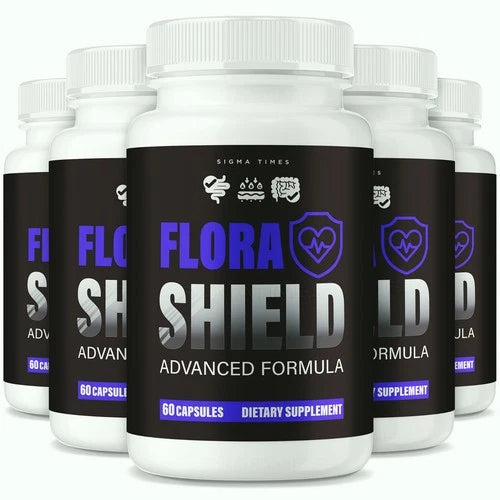 (5 pack) Flora Shield Supplement - FloraShield Natures Shield Gut and Digestion