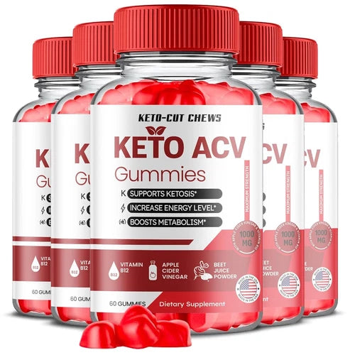 Keto Cut Chews Gummies - Keto Cut Chews ACV Gummys Weight Loss ORIGINAL - 5 Pack