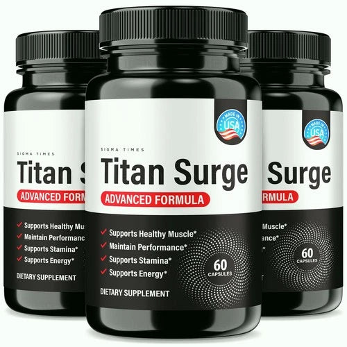 (3 Pack) Titan Surge for Men, TitanSurge Supplement for Peak Performance