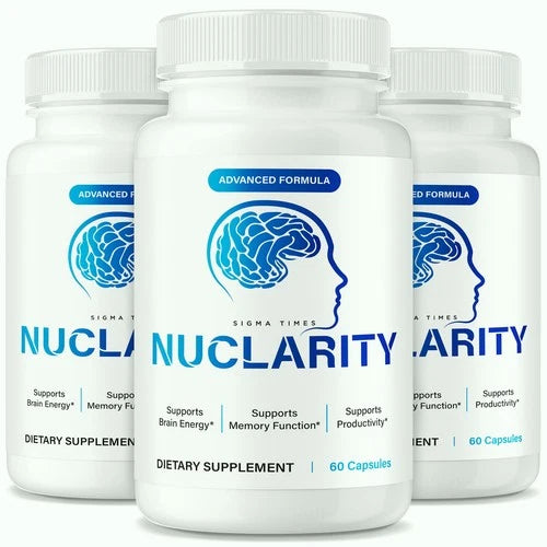 (3 Pack) Nuclarity Capsules - Premium Brain Supplement for Cognitive Health