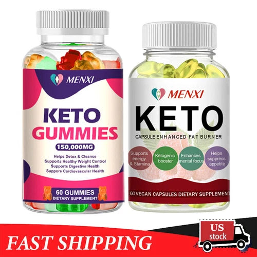 Keto BHB Gummies 150,000MG Apple Cider Vinegar Weight Loss Fat Burner Capsules