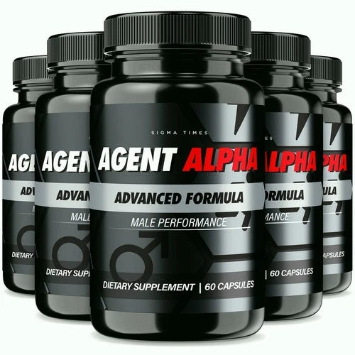 (5 Pack) Agent Alpha Capsules for Men, AgentAlpha Male Health Support