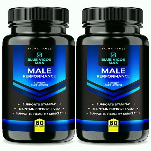 (2 Pack) Blue Vigor Max Pills for Men, Advanced Pills for Male Performance