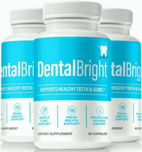 (3 Pack) DentalBright Oral Capsules to Help Prevent Swollen and Receding Gums