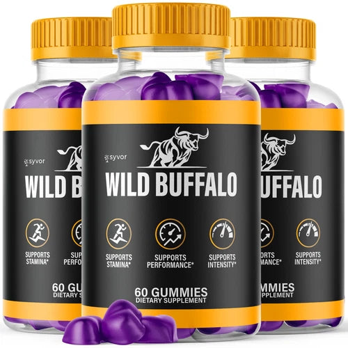 (3 Pack) Wild Buffalo Male Gumys Advanced Formula Vitamin Supplement 180 Gummies