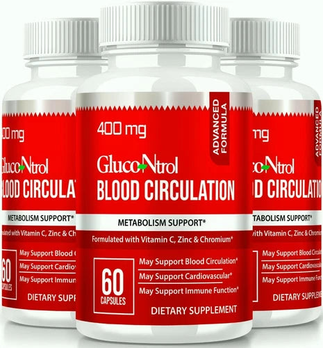 (3 Pack) GlucoNtrol Optimized Blood Sugar Support, Blood Circulation Pills