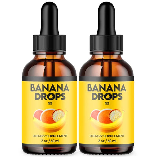 (2 Pack) Banana Drops Advanced Formula Maximum Strength Liquid Supplement
