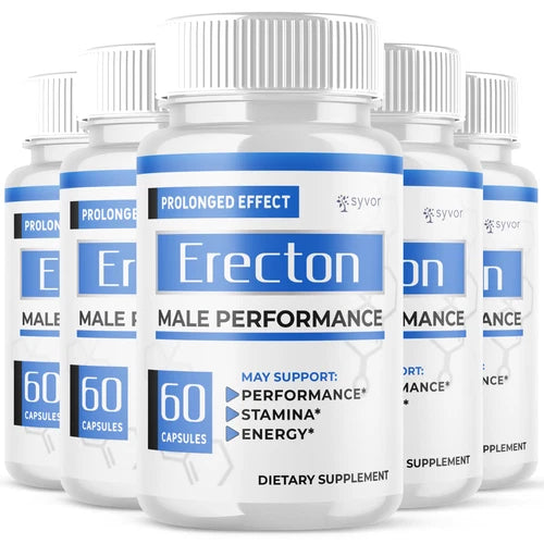 (5 Pack) Erecton for Men Advanced Max Formula Vitamin Supplement 300 Capsules