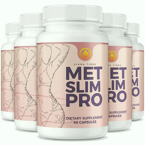 (5 Pack) Met Slim Pro for Weight Loss - All-Natural Fat Burning Formula