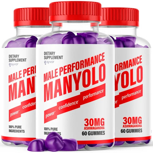 (3 Pack) Manyolo Gummies For Men Advanced Performance Supplement 180 Gummies