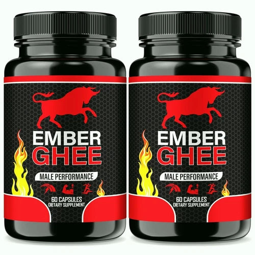 (2 Pack) Ember Ghee ed Pills for Men, EmberGhee Advanced Male Health Capsules