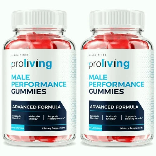 (2 Pack) ProLiving Male Gummies - Pro Living Performance Support Formula for Men