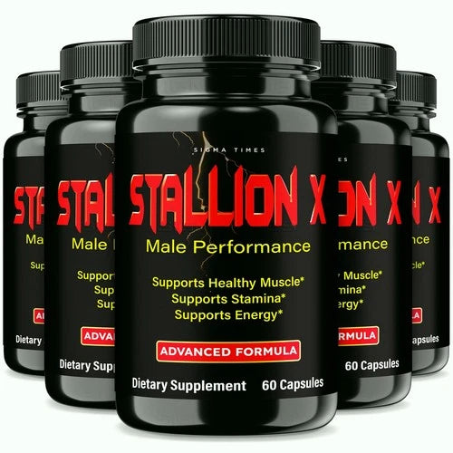 (5 Pack) Stallion X for Men,  StallionX Male Performance Support