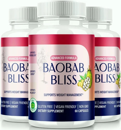 (3 Pack) Baobab Bliss Capsules for Weight Loss, BaobabBliss Coffee Keto Pills
