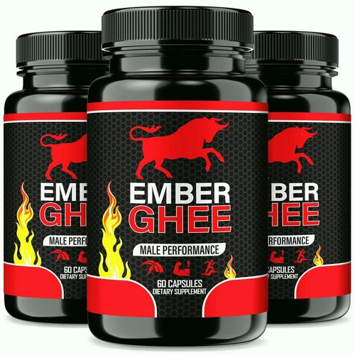 (3 Pack) Ember Ghee ed Pills for Men, EmberGhee Advanced Male Health Capsules