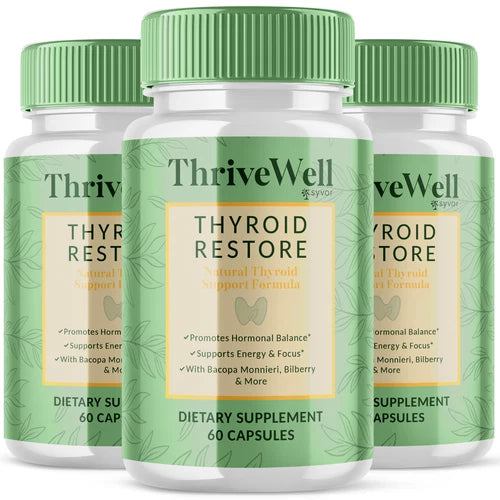 Thrive Well Thyroid Support Pills Advanced Formula Balance Support 180 Capsules