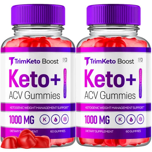 (2 Pack) TrimKeto Boost, Trim Keto Boost ACV Gummies Weight Loss (120 Gummies)