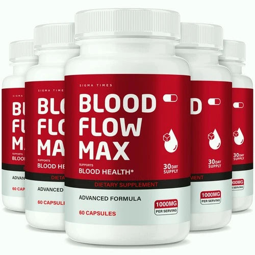 (5 Pack) Blood Flow Max Advanced Blood Support Formula for Healthy Circulation