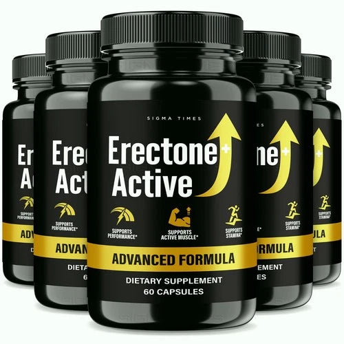 (5 Pack) Erectone+ Active for Men, Erectone Plus Active Advanced Male Support