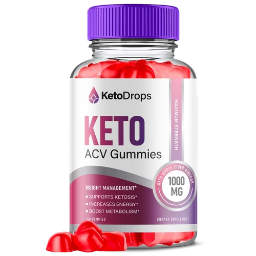 Keto Drops, Keto Drops ACV Gummies for Weight Loss & Fat Burning (60 Gummies)