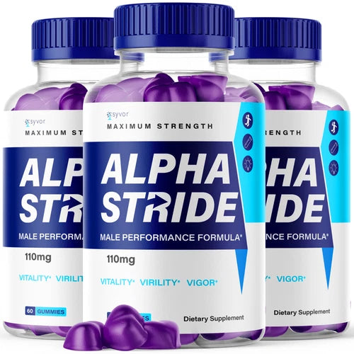 Alpha Stride Gummies For Men, Advanced Performance Supplement 180 Gummies
