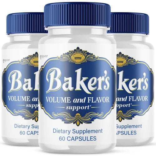 (3 Pack) Bakers Volume and Flavor Pills for Men Advanced Formula 180 Capsules