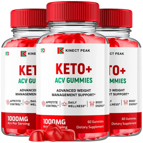 Kinect Peak Keto ACV Gummies for Advanced Weight Management Support (3 Pack)