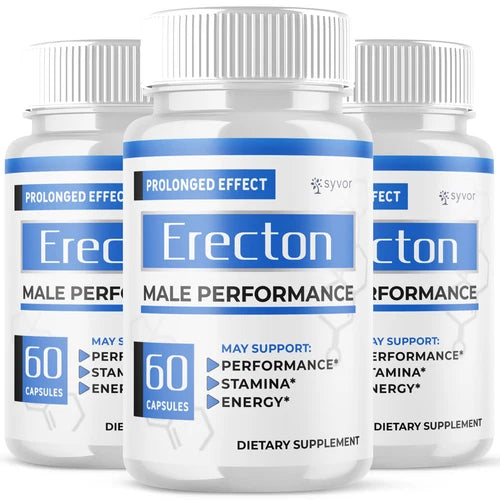(3 Pack) Erecton for Men Advanced Max Formula Vitamin Supplement 180 Capsules