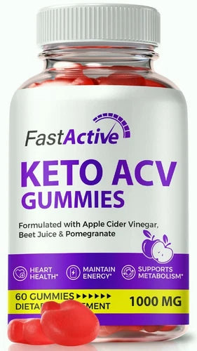 Fast Active Gummies, FastActive Keto ACV Advanced Weight Loss Gummy 60ct