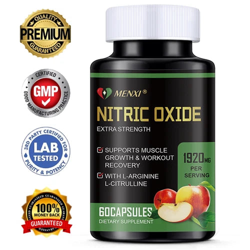 Extra Strength Nitric Oxide & Circulation Booster | L-Arginine, L-Citrulline 60p