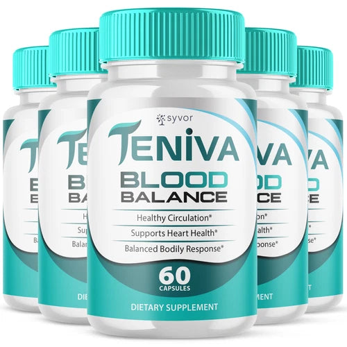 (5 Pack) Teniva Blood Balance Advanced Support Glycogen Supplement 300 Capsules
