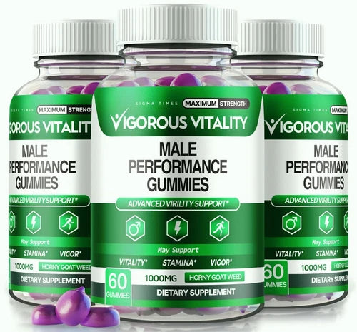 (3 Pack) Vigorous Vitality Male Health Gummies to Boost Stamina & Endurance