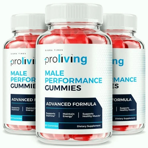 (3 Pack) ProLiving Male Gummies - Pro Living Performance Support Formula for Men