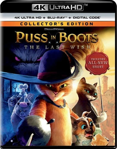 Puss in Boots The Last Wish 4K UHD Blu-ray Antonio Banderas NEW
