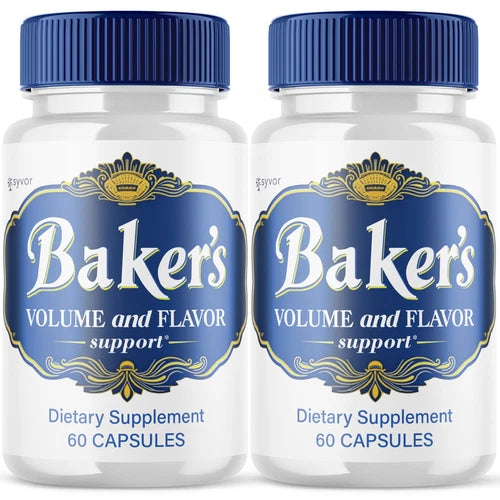 (2 Pack) Bakers Volume and Flavor Pills for Men Advanced Formula 120 Capsules