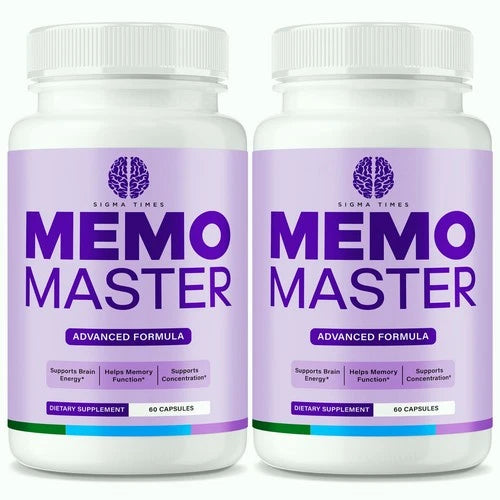 (2 pack) Memo Master – MemoMaster Brain Support for Focus & Cognitive Sharpness