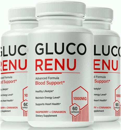(3 Pack) Gluco Renu Blood Sugar Balance Support, Advanced Blood Health Capsules