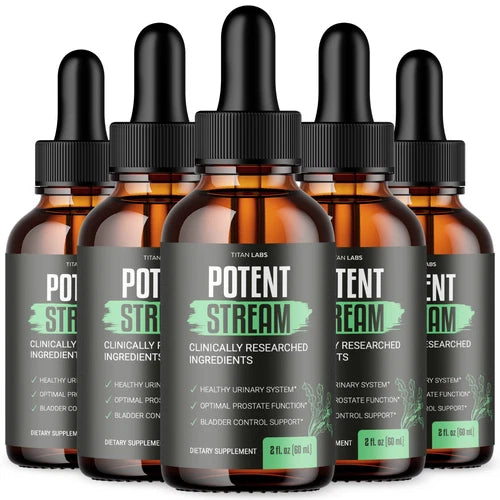(5 Pack) Potent Stream Drops, Potent Stream Prostate Support Drops (60 ML)