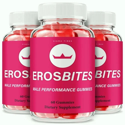 (3 Pack) ErosBites Male Gummies, Eros Bites Performance Pills for Men